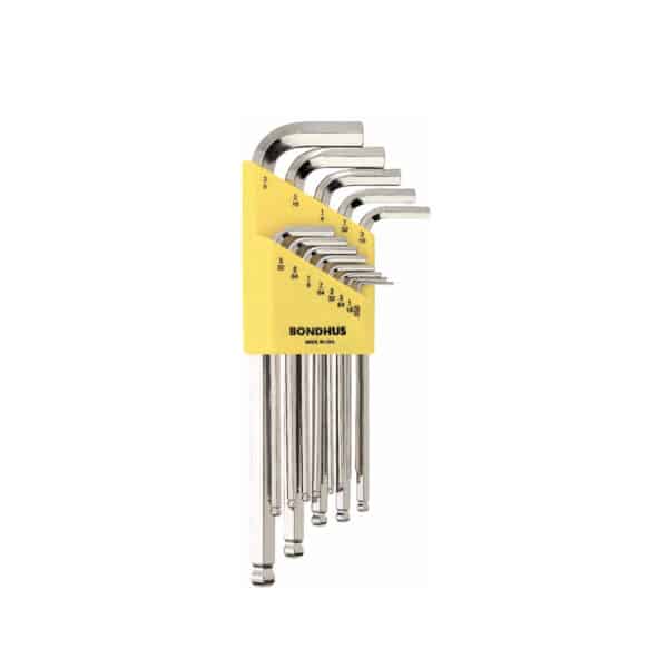 Juego de Llaves Hexagonales Punta Bola Std Plata 13 Piezas 3/8" 16937  Bondhus